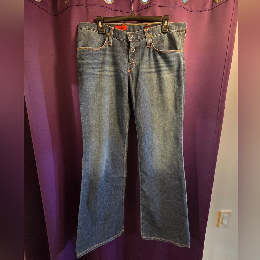 Ag Adriano Goldschmied Women's Blue Flare Jeans
